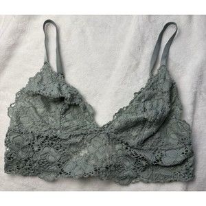 Victoria's Secret Women's Bra Sage Green Very Sexy Bralette Lace Pullover Medium